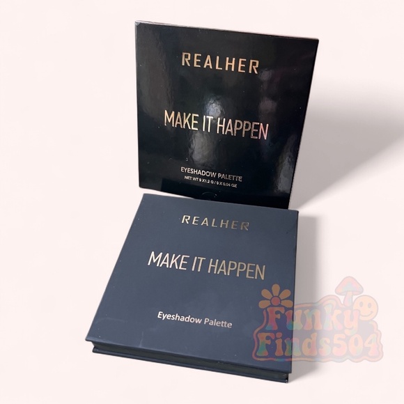 REALHER Make It Happen Eyeshadow Palette NWT 9 Shade Motivational Neutrals - Picture 2 of 4